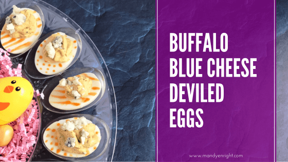 Spicy Deviled Egg Recipes | Easter Hardboiled Egg Leftovers | FOOD + MOVEMENT | Mandy Enright MS RDN RYT | Buffalo Blue Cheese Deviled Eggs